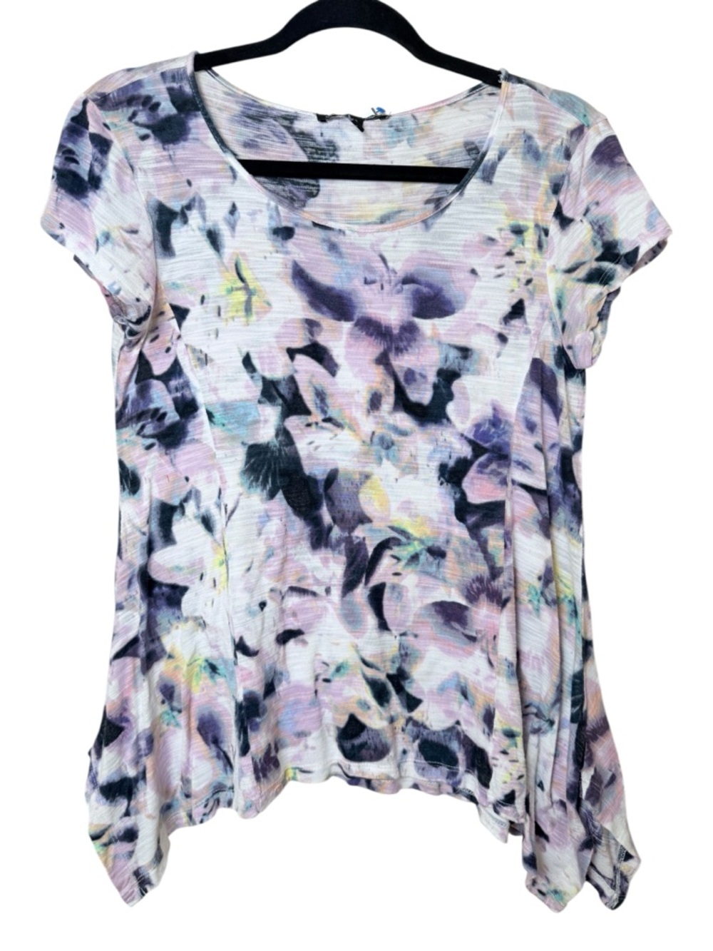Cable & Gauge Small Lavender Floral Scoop Neck Tunic - Picture 1 of 5